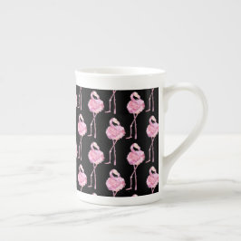 Taza De Porcelana Serie Flamingo Tierno Diseño 3
