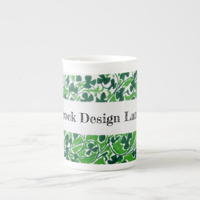 Taza De Porcelana Shamrock Design latte Mug (Frente)