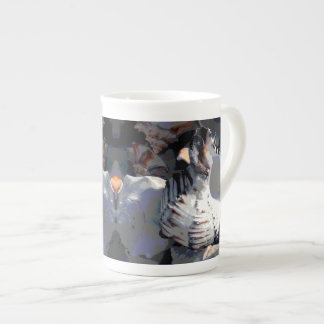 Taza De Porcelana Shell de mar a rayas