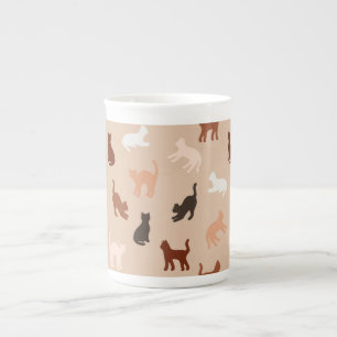 Taza De Porcelana Silhouette de gato