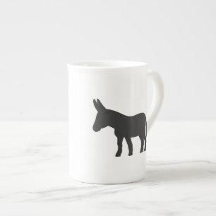 Taza De Porcelana Silhouette de una mula