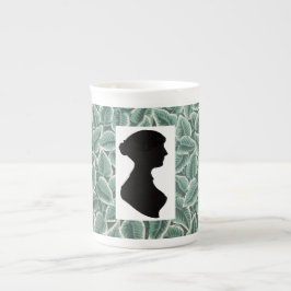 Taza De Porcelana Silueta de Jane Austen & Papel pintado para hogar