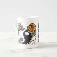 símbolo dragón y tigre yin yang