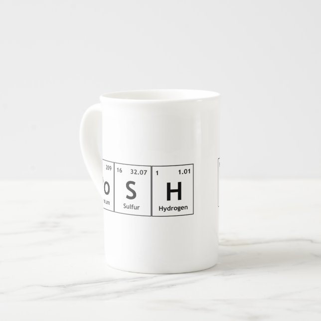 Taza De Porcelana Símbolo elegante de la química de la palabra de (Izquierda)