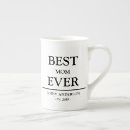 Taza De Porcelana Simple Custom Design Best Mom Ever Mothers Gift