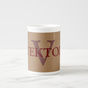 Taza De Porcelana simple mínimo añadir su nombre MONOGRAM GROOMSMEN