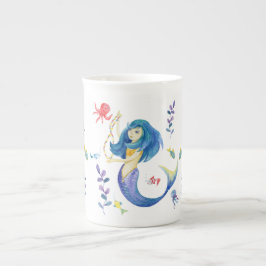 Taza De Porcelana Sirena bailarina