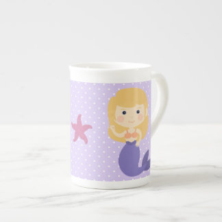 Taza De Porcelana Sirena Púrpura