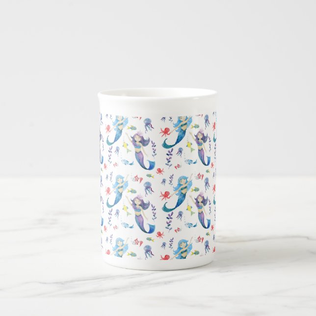 Taza De Porcelana Sirenas bailarinas (Frente)