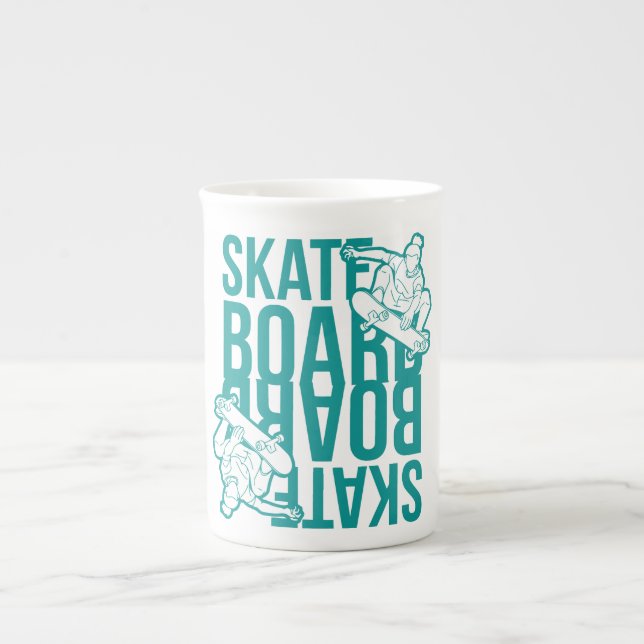 Taza De Porcelana skateboard  (Frente)