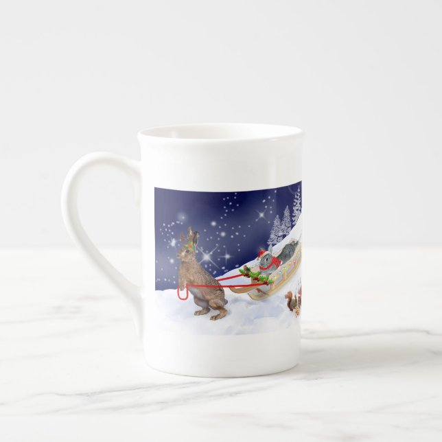 Taza De Porcelana Sleigh Ride Mug (Izquierda)