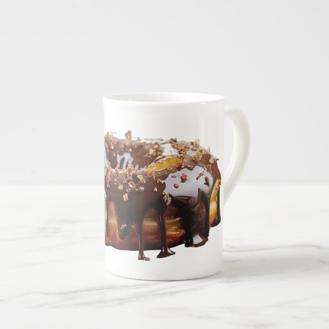 Taza De Porcelana SlipperyJoe's decadent donut covered thick glossy  (Derecha)