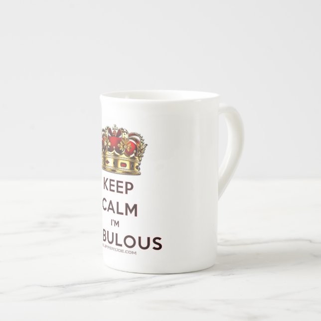 Taza De Porcelana SlipperyJoe's mantiene la calma fabulosa y especta (Derecha)