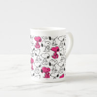Snoopy Black & Magenta Pattern
