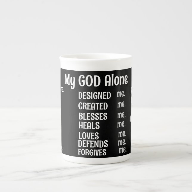 Taza De Porcelana SOLO DIOS MIS Mug Especializado (Frente)