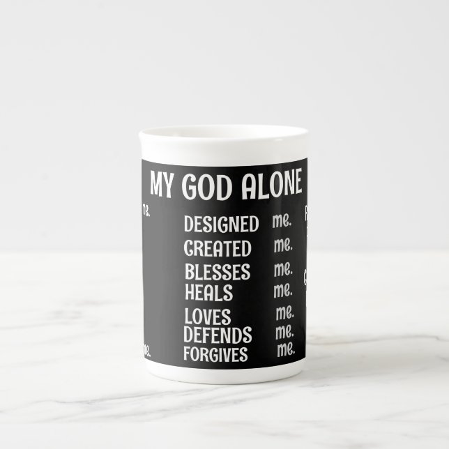Taza De Porcelana SOLO DIOS MIS Mug Especializado (Frente)