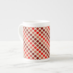 Taza De Porcelana Sombras de puntos rojos de polka por Shirley Taylo