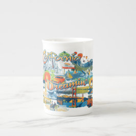 Taza De Porcelana Soñando California