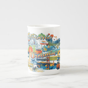 Taza De Porcelana Soñando California