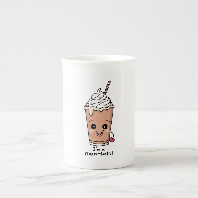 Taza De Porcelana Soy Frappe-tastic | Frappe con crema batida (Frente)