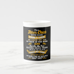 Taza De Porcelana Soy un regalo para motociclistas