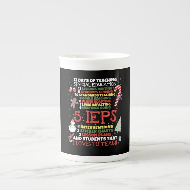 Taza De Porcelana SPED School Tee Gracioso Profesor de Educación Esp (Frente)