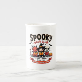 Taza De Porcelana Spooky Book Club Halloween China Mug