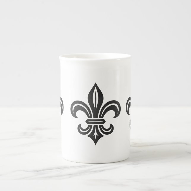 Taza De Porcelana "Stylized Fleur-de-lis" Specialty Mug (Frente)