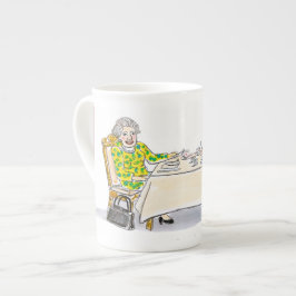 Taza De Porcelana Su Majestad, la Reina Isabel II