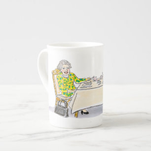 Taza De Porcelana Su Majestad, la Reina Isabel II
