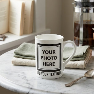 Taza De Porcelana Sube 2 Fotos y Agrega Texto – Personaliza la Image