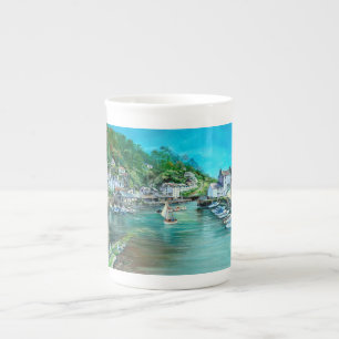 Taza De Porcelana Sueños de Polperro, Cornwall Hugo China Mug
