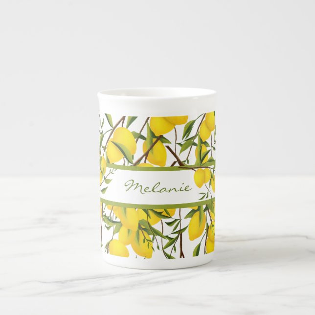 Taza De Porcelana Sumery Citrus Lemon Tree Brands  (Frente)