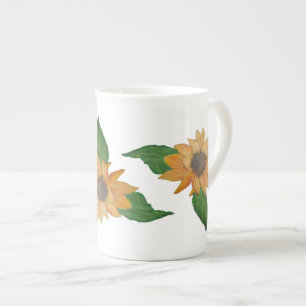 Taza De Porcelana Sunflower