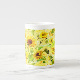Taza De Porcelana Sunflower 2 acuático