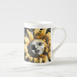 Taza De Porcelana Sunflowers - Té de sangre y Cadena Roja