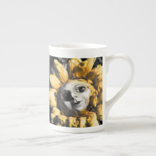 Taza De Porcelana Sunflowers - Té de sangre y Cadena Roja