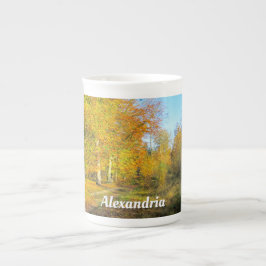 Taza De Porcelana Sunny Autumn Forest - Personalizado
