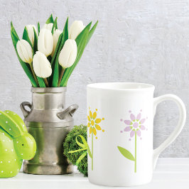 Taza De Porcelana Sunny Daisy Garden Modern