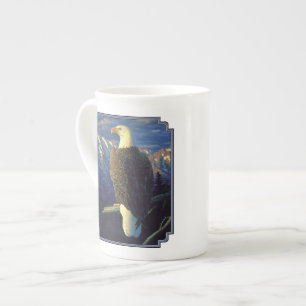 Taza De Porcelana Sunrise American Bald Eagle Mountain