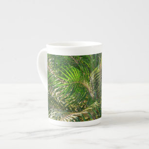 Taza De Porcelana Sunset Lit Palm Fronds Tropical