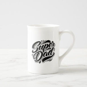Taza De Porcelana Super Dad Hero Tipografía Diseño-67888