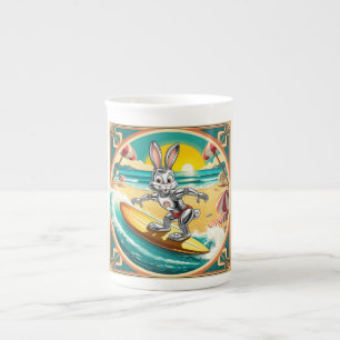 Taza De Porcelana surf rabbit : imagen vantage