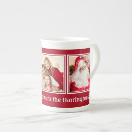 Taza De Porcelana SUS 3 FOTOS y navidad DE ENCARGO del TEXTO asaltan