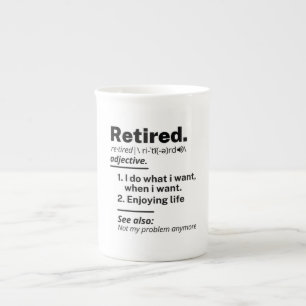 Taza De Porcelana sustantivo de definición retirada, regalo diverti