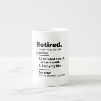 Taza De Porcelana sustantivo de definición retirada, regalo divertid