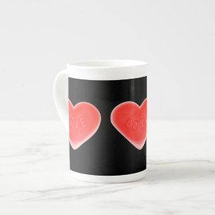 Taza De Porcelana Sweet Heart Black bone mug