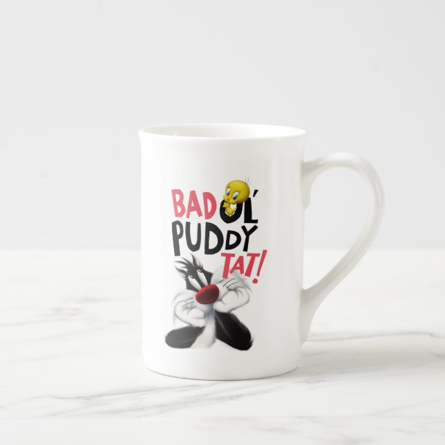 Taza De Porcelana SYLVESTER™ y TWEETET™ - Mal Ol' Puddy Tat (Derecha)