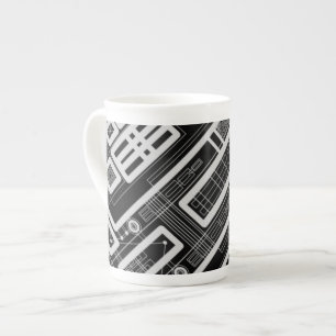 Taza De Porcelana Tarjeta de circuito geométrico