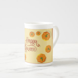 Taza De Porcelana Tarjeta de saludo enmarcada Típografía de Hallowee